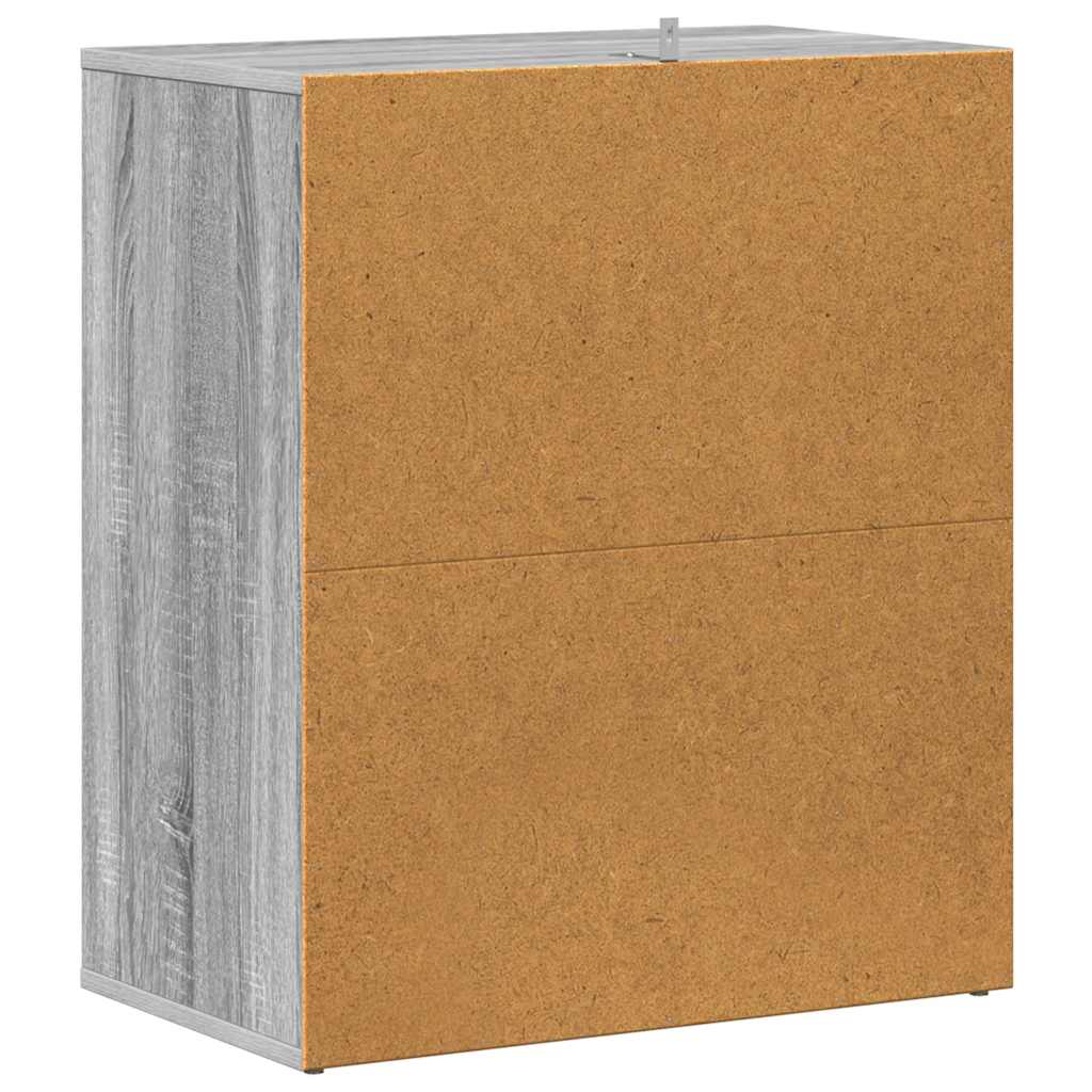 Schuhschrank Grau Sonoma 60x35x70 cm Holzwerkstoff