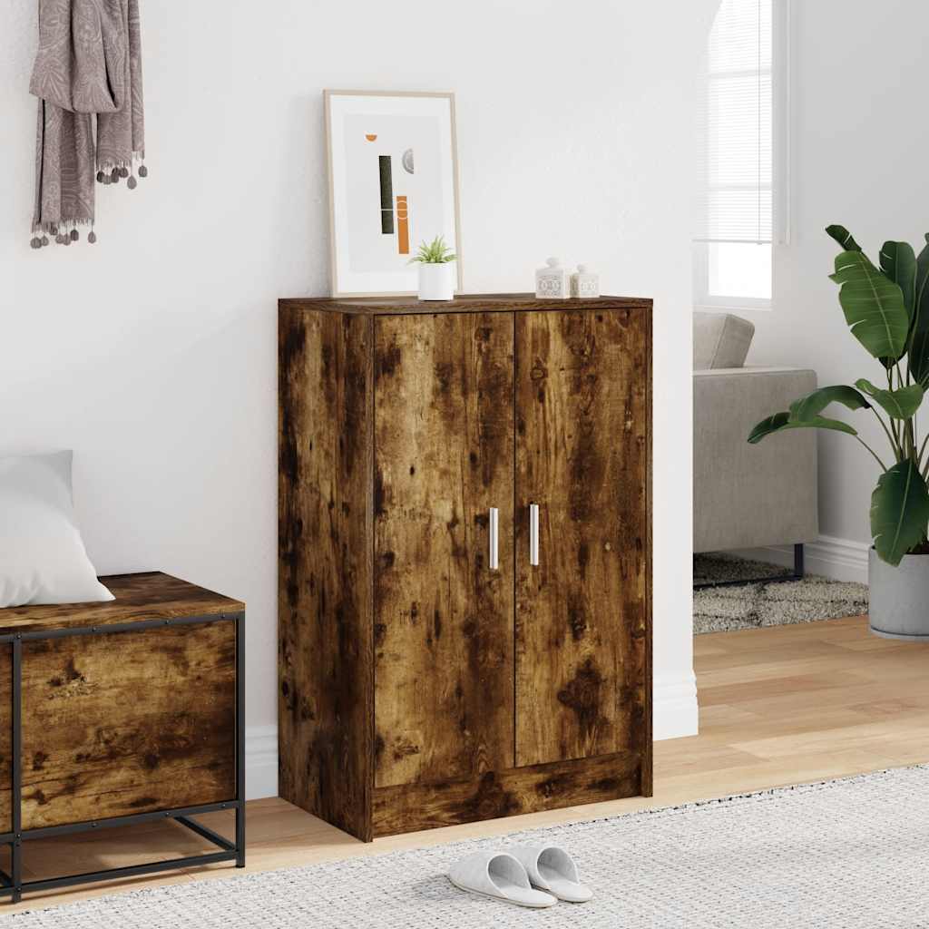 Schuhschrank Räuchereiche 60x35x92 cm Holzwerkstoff