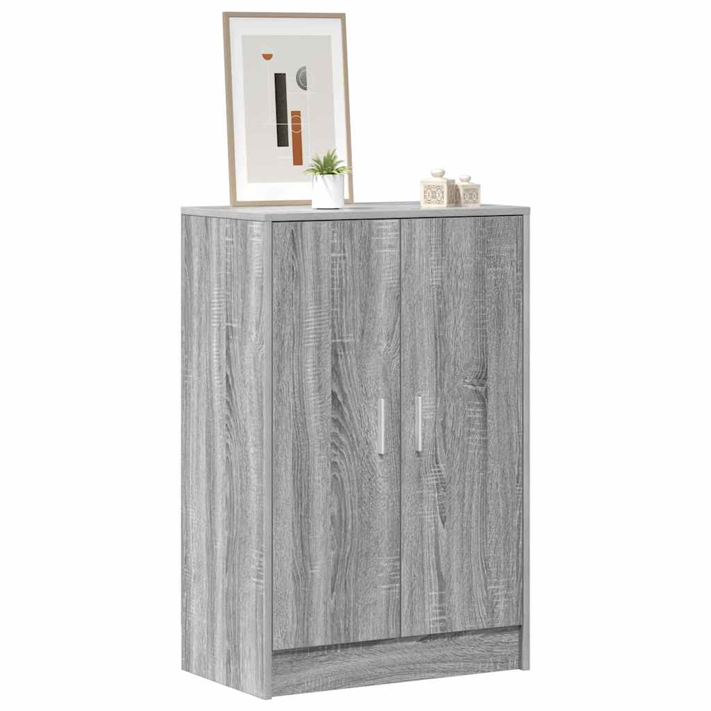 Schuhschrank Grau Sonoma 60x35x92 cm Holzwerkstoff