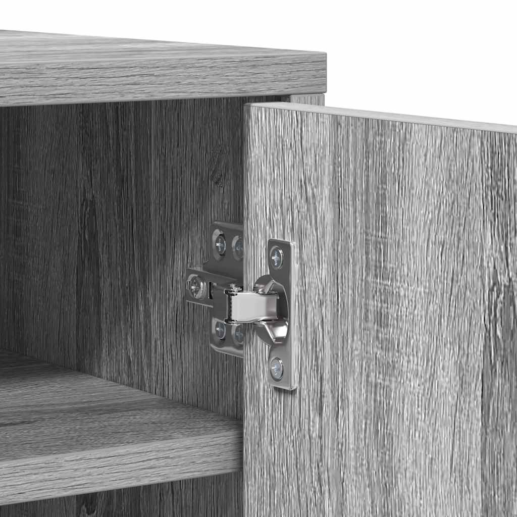 Schuhschrank Grau Sonoma 60x35x92 cm Holzwerkstoff