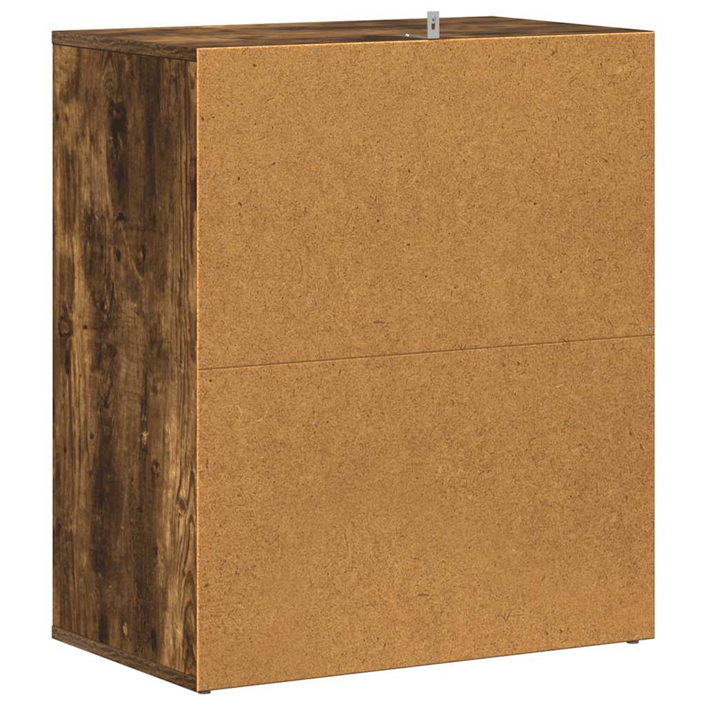 Schuhschrank Räuchereiche 60x35x70 cm Holzwerkstoff