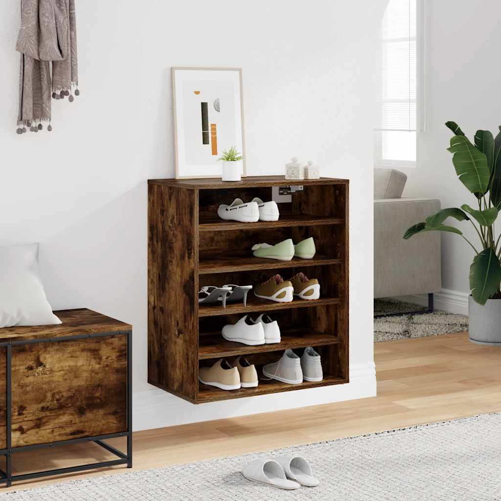 Schuhschrank Grau Sonoma 60x35x70 cm Holzwerkstoff