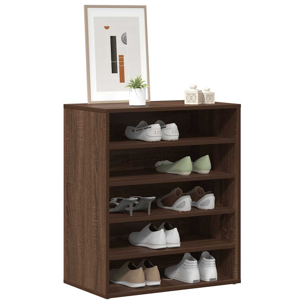 Schuhschrank Braun Eichen-Optik 60x35x70 cm Holzwerkstoff
