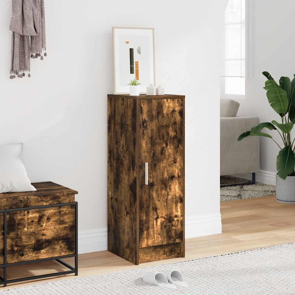 Schuhregal Räuchereiche 32x35x92 cm Holzwerkstoff