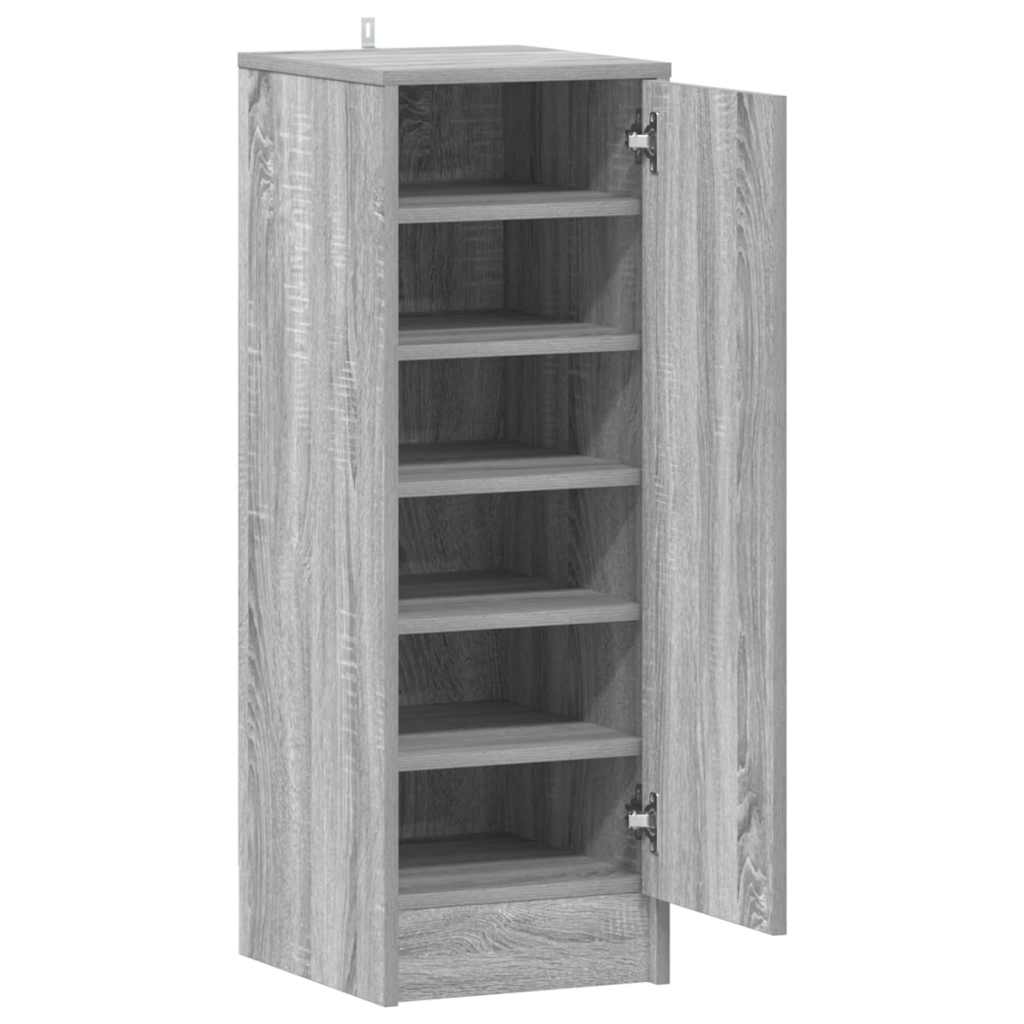 Schuhregal Grau Sonoma 32x35x92 cm Holzwerkstoff