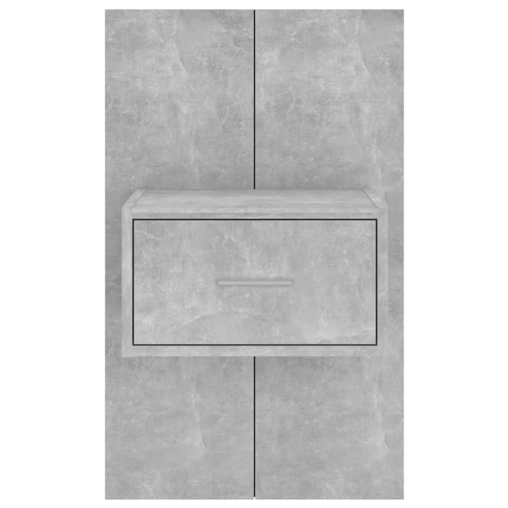 Wand-Nachttische 2 Stk. Betongrau