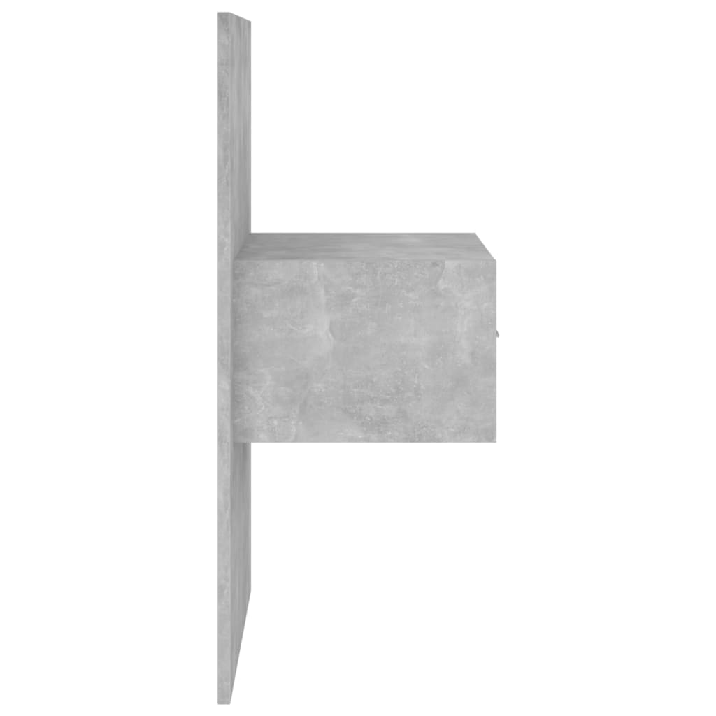 Wand-Nachttische 2 Stk. Betongrau