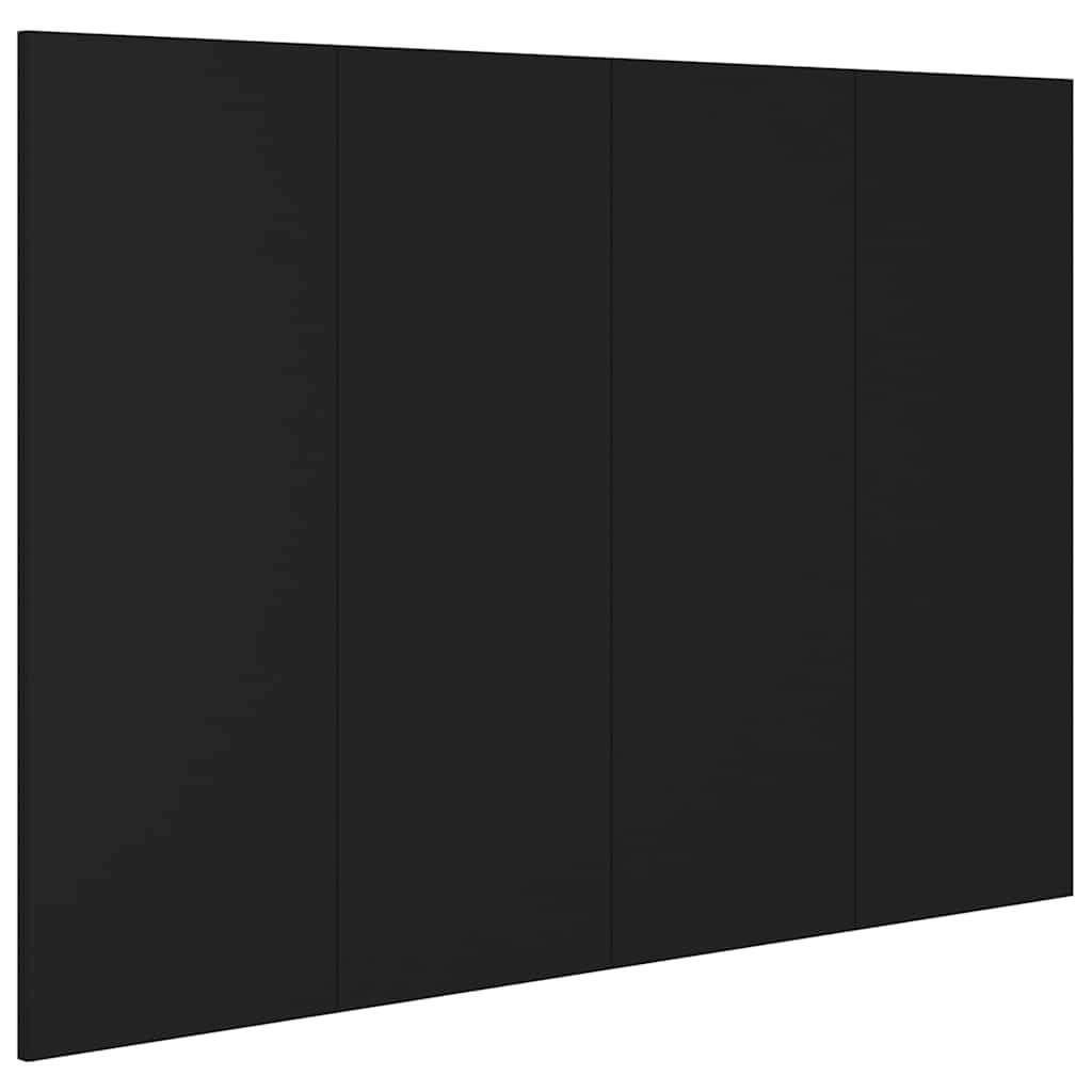 Kopfteil Schwarz 120x1,5x80 cm Holzwerkstoff