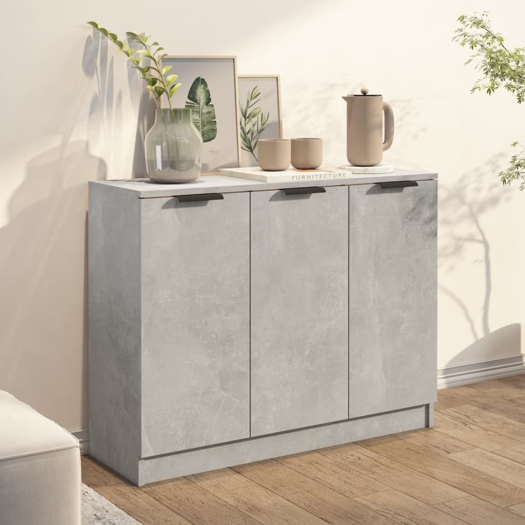 Sideboard Betongrau 90,5x30x70 cm Holzwerkstoff