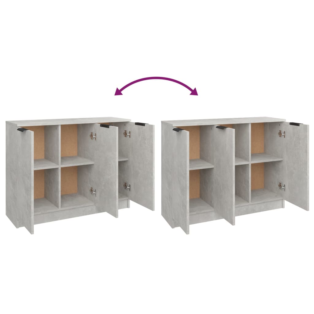 Sideboard Betongrau 90,5x30x70 cm Holzwerkstoff