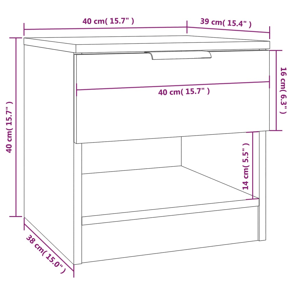 Nachttische 2 Stk. Weiß Holzwerkstoff
