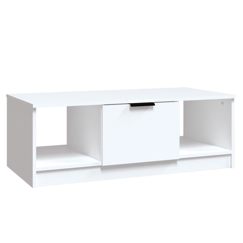 Couchtisch Weiß 102x50x36 cm Holzwerkstoff
