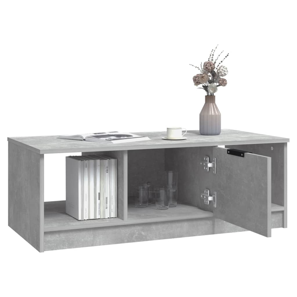 Couchtisch Betongrau 102x50x36 cm Holzwerkstoff