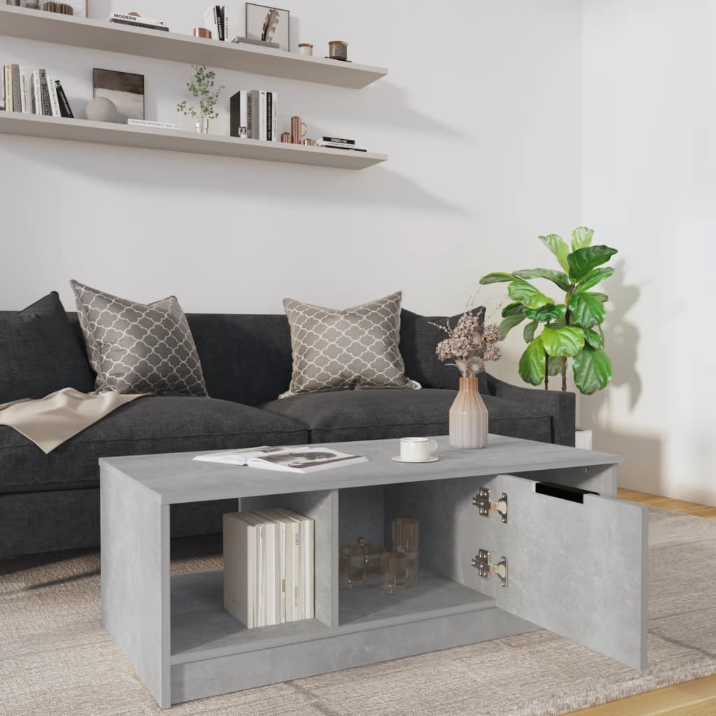 Couchtisch Betongrau 102x50x36 cm Holzwerkstoff