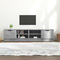 TV-Schränke 2 Stk. Betongrau 80x35x36,5 cm Holzwerkstoff