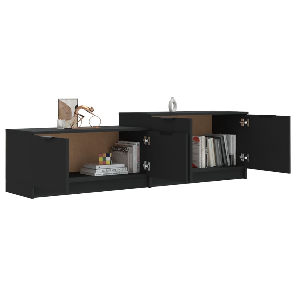 TV-Schrank Schwarz 158,5x36x45 cm Holzwerkstoff