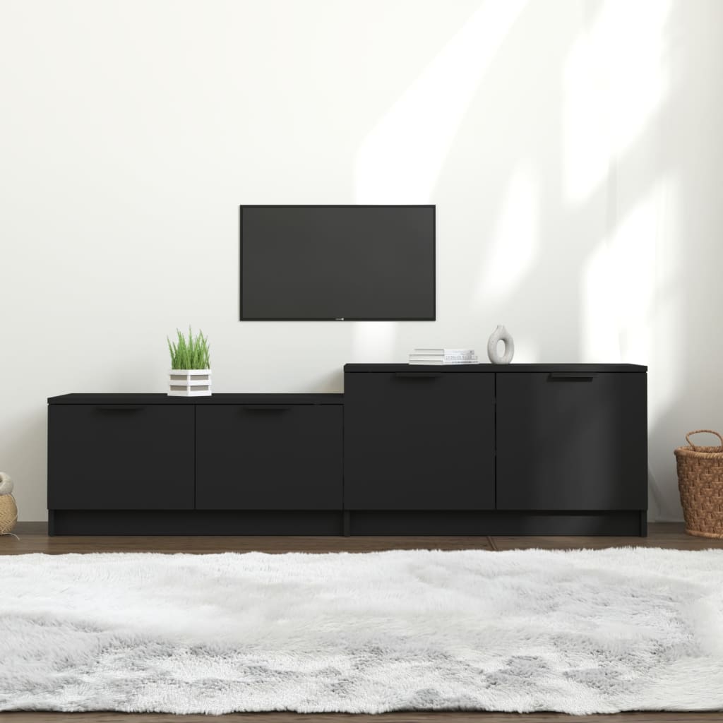 TV-Schrank Schwarz 158,5x36x45 cm Holzwerkstoff
