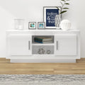 TV-Schrank Hochglanz-Weiß 102x35x45 cm Holzwerkstoff