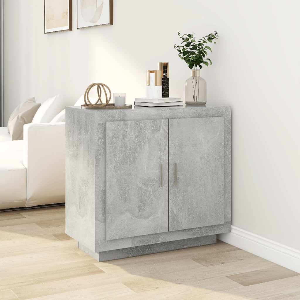 Sideboard Betongrau 80x40x75 cm Holzwerkstoff