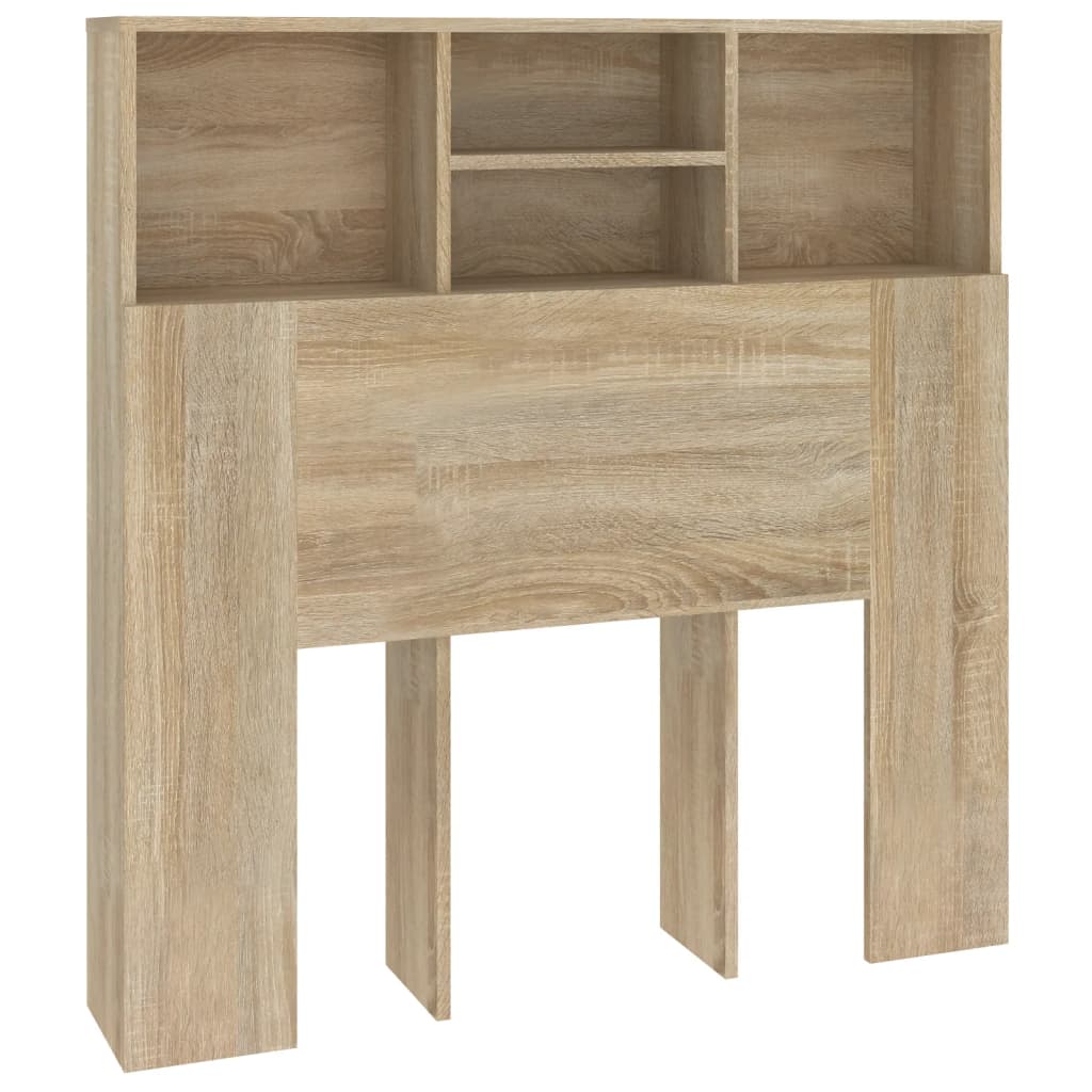 Bett-Kopfteil mit Ablagen Sonoma-Eiche 100x19x103,5 cm