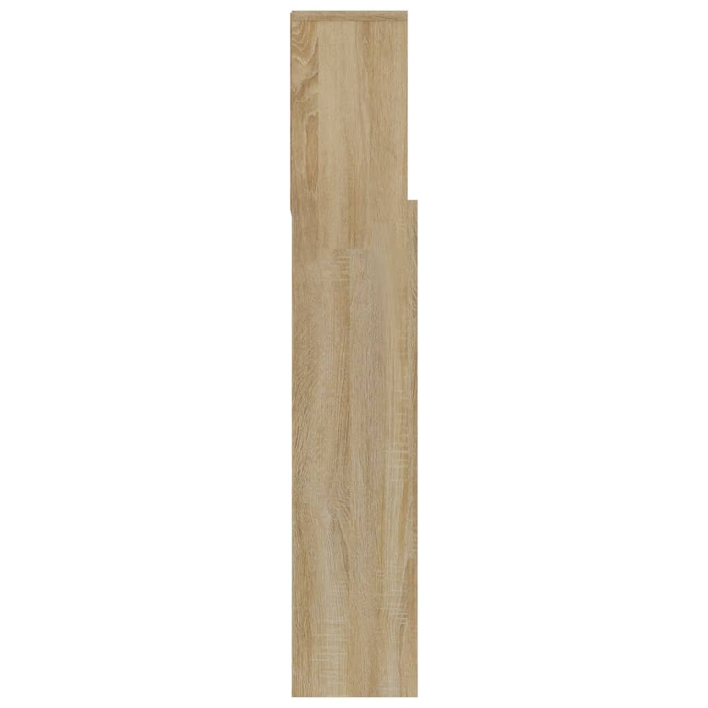 Bett-Kopfteil mit Ablagen Sonoma-Eiche 180x19x103,5 cm