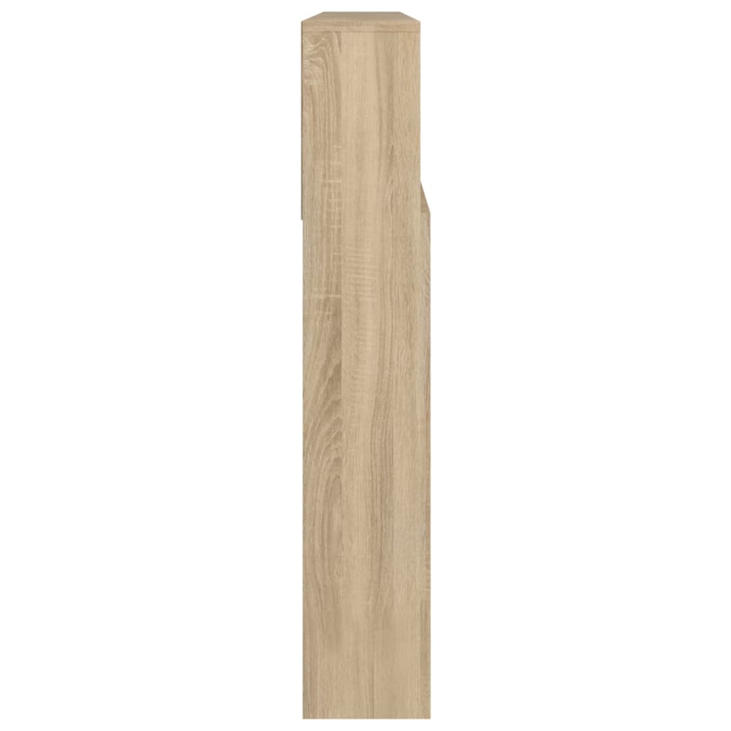 Kopfteil mit Ablagen Sonoma-Eiche 220x19x103,5 cm