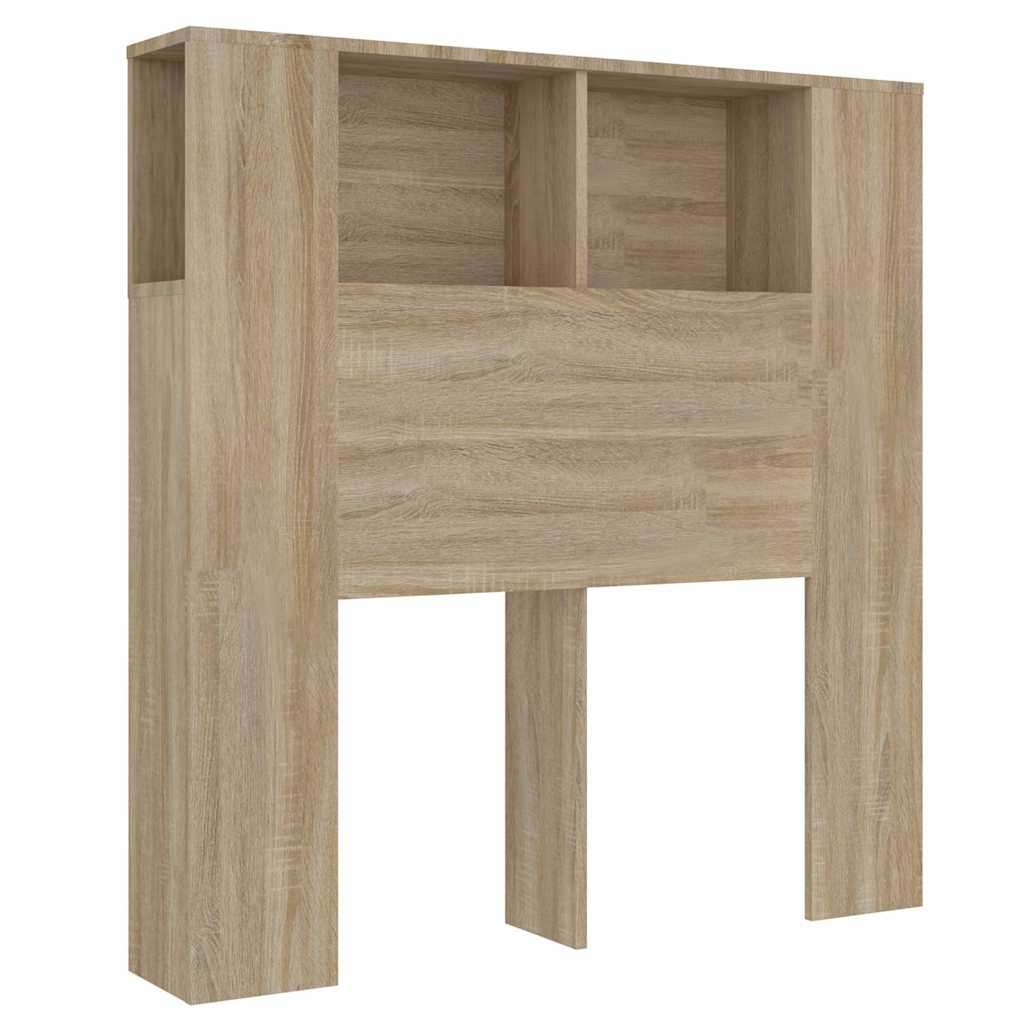 Kopfteil mit Ablagen Sonoma-Eiche 100x18,5x102,5 cm
