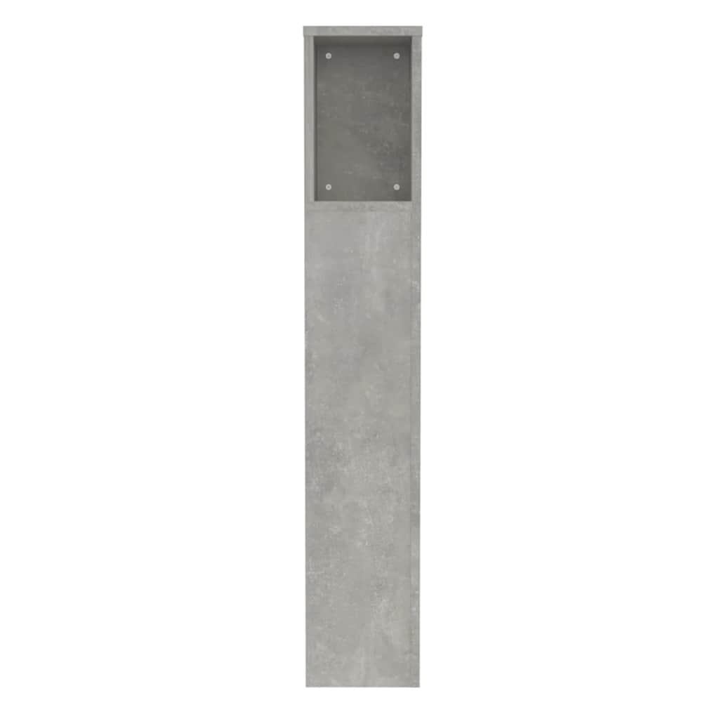 Kopfteil mit Ablagen Betongrau 100x18,5x102,5 cm