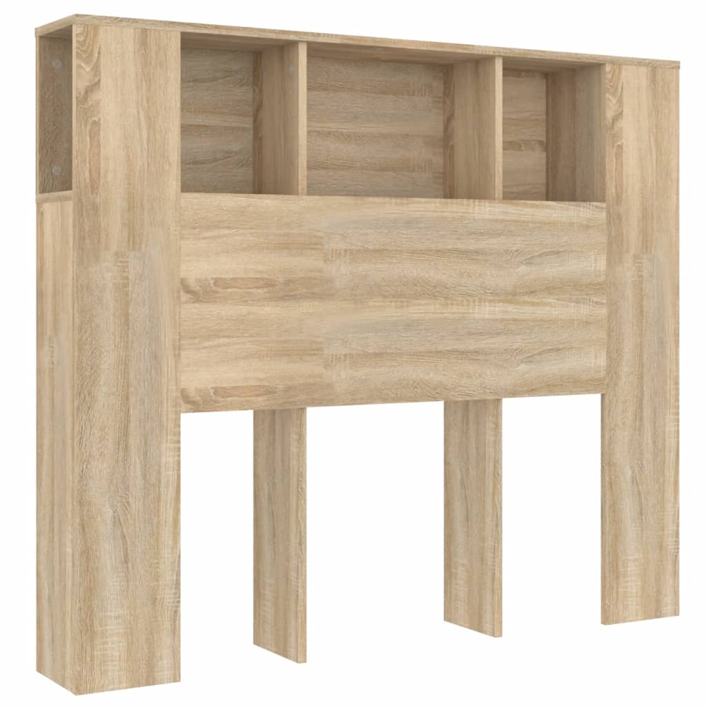Kopfteil mit Ablagen Sonoma-Eiche 120x18,5x102,5 cm