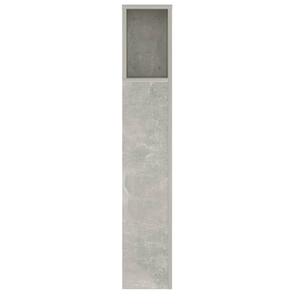 Kopfteil mit Ablagen Betongrau 140x18,5x104,5 cm