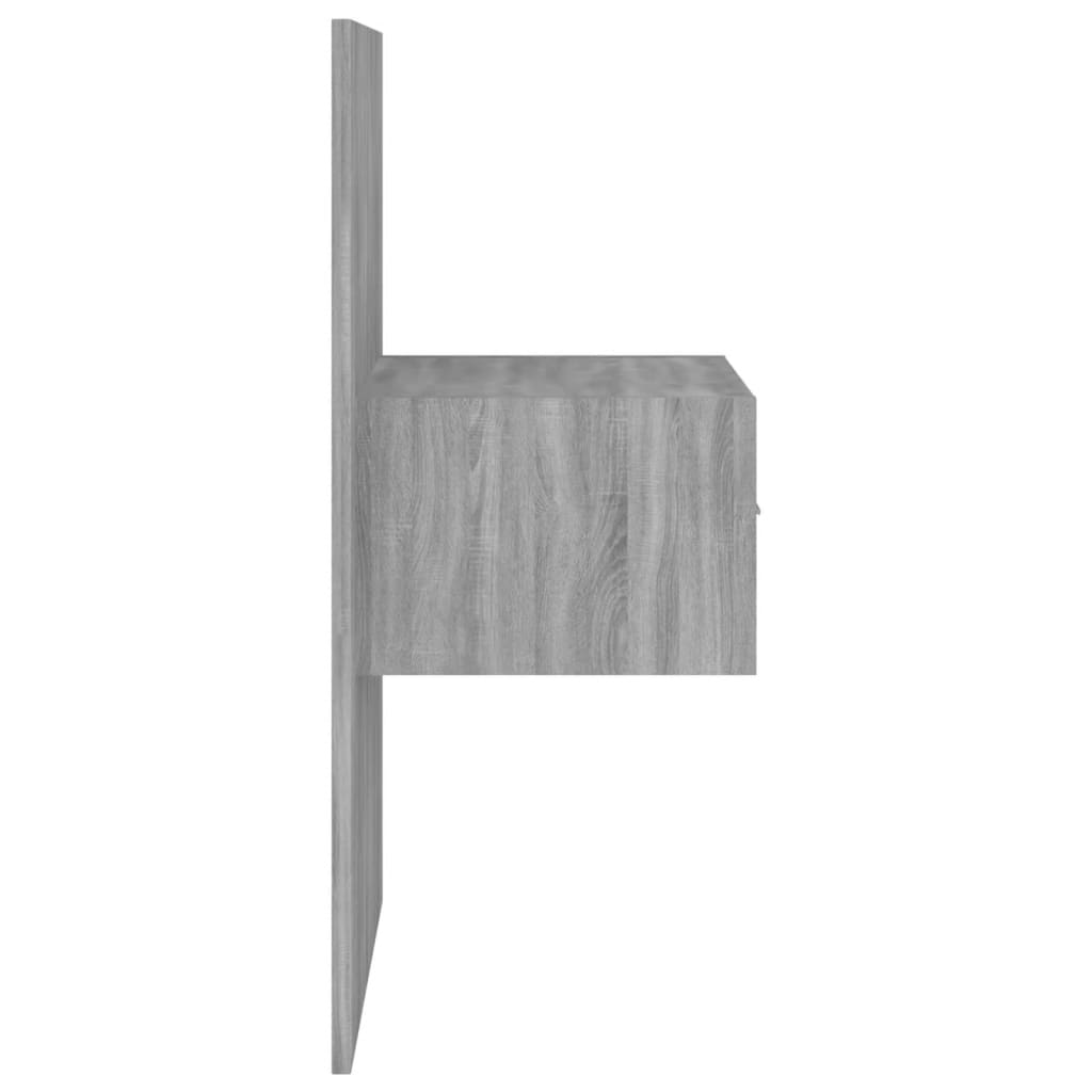 Wand-Nachttische 2 Stk. Grau Sonoma