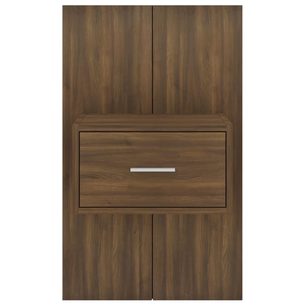 Wand-Nachttische 2 Stk. Braun Eichen-Optik