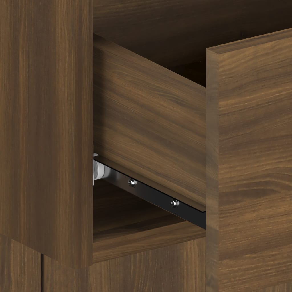 Wand-Nachttische 2 Stk. Braun Eichen-Optik