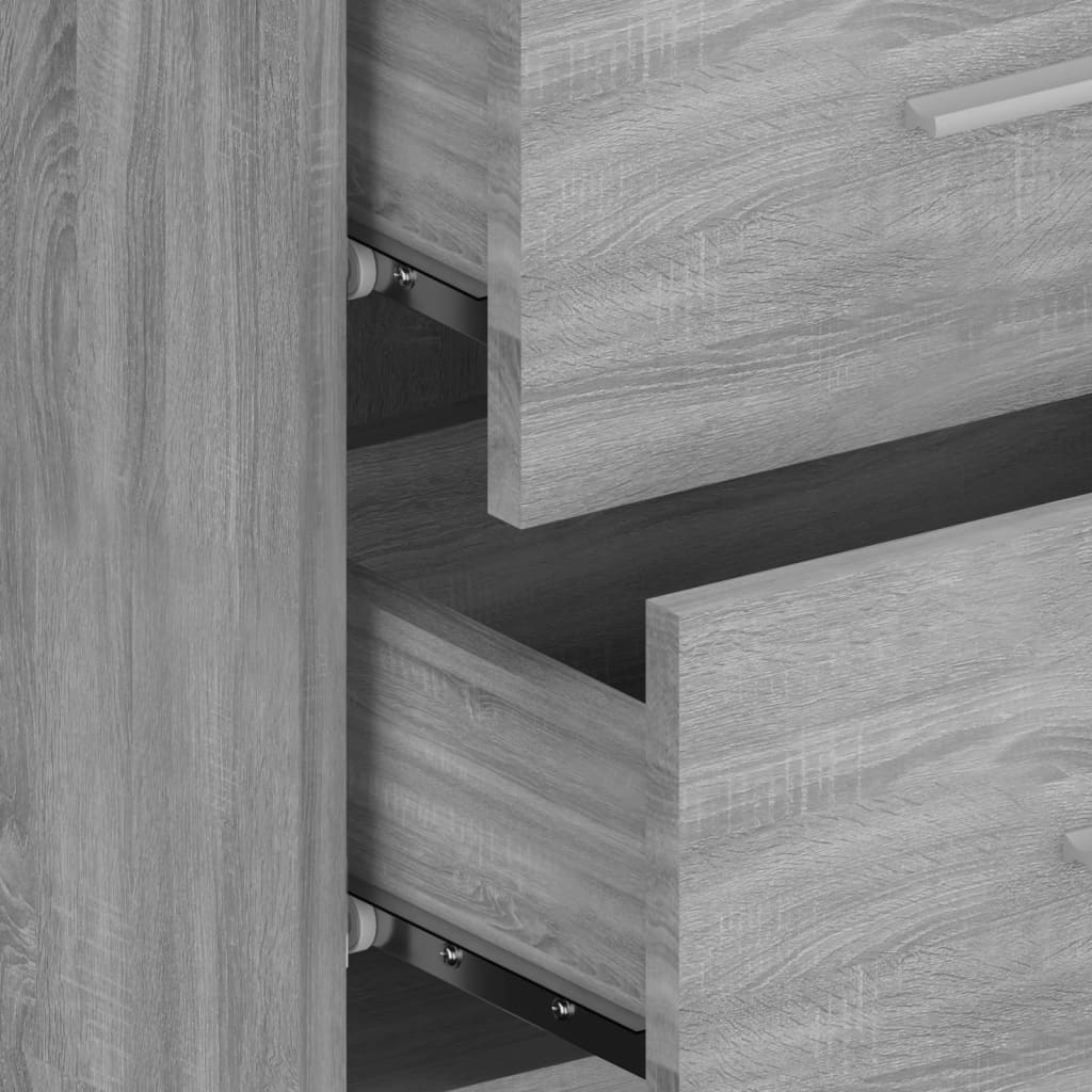Wand-Nachttische 2 Stk. Grau Sonoma