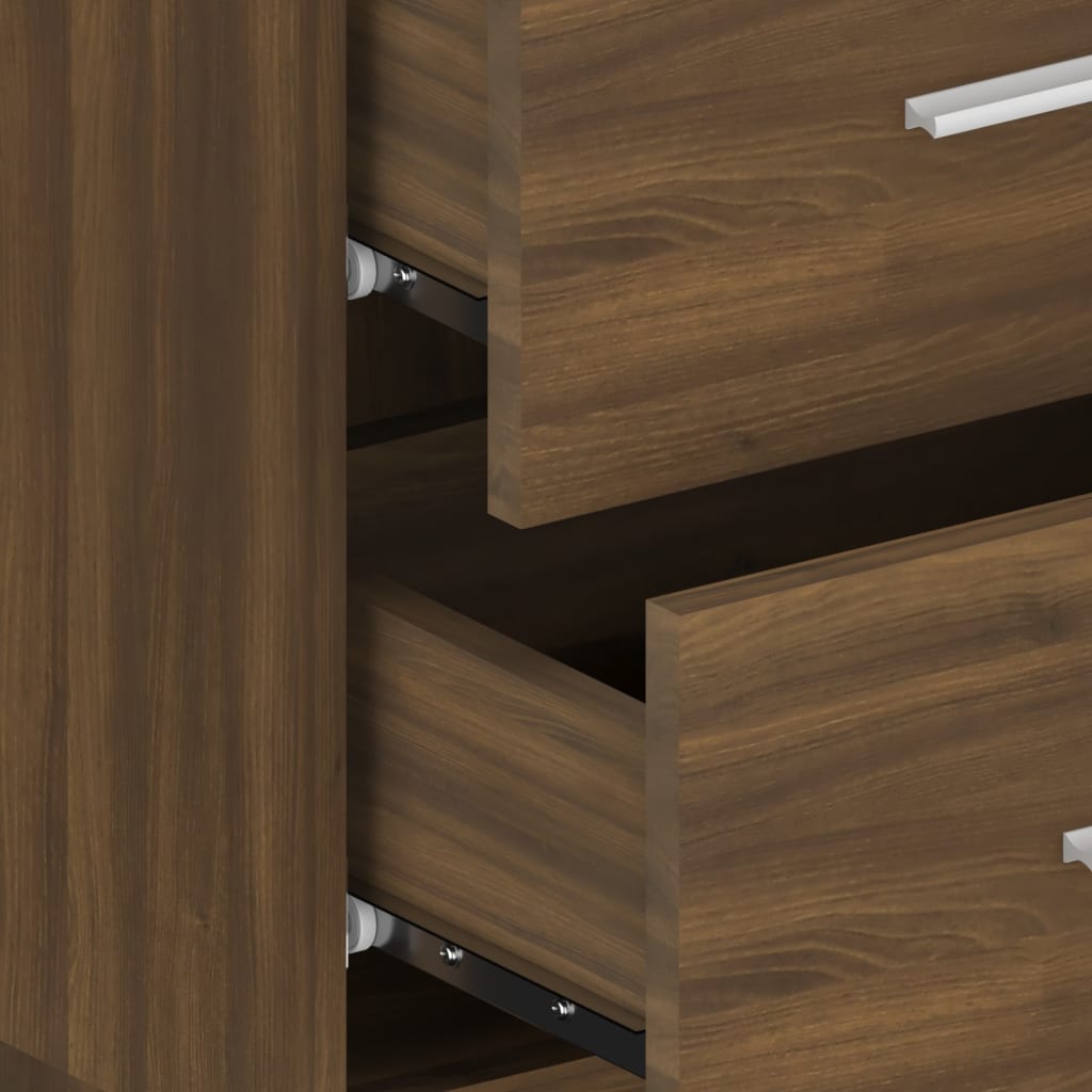 Wand-Nachttische 2 Stk. Braun Eichen-Optik