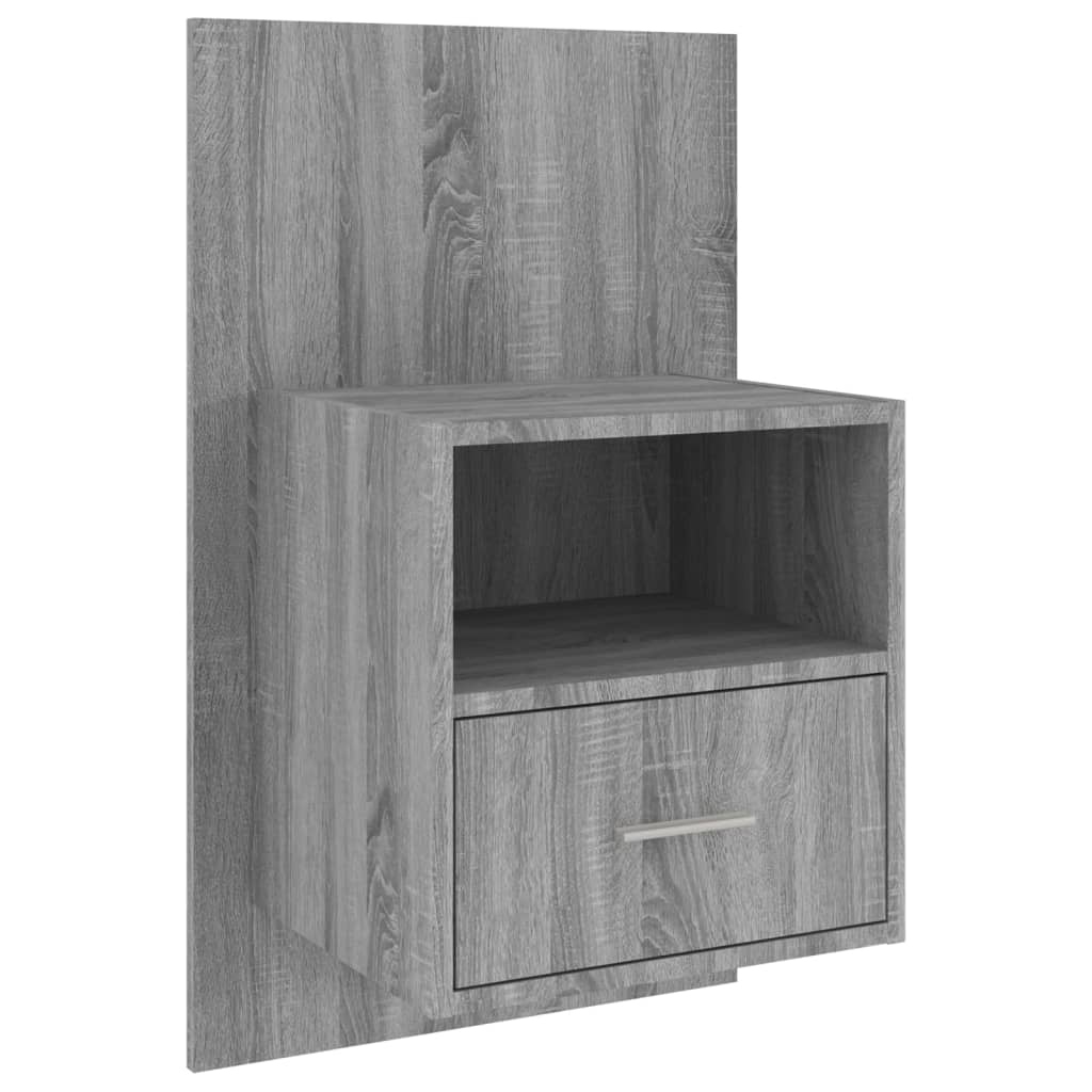 Wand-Nachttische 2 Stk. Grau Sonoma