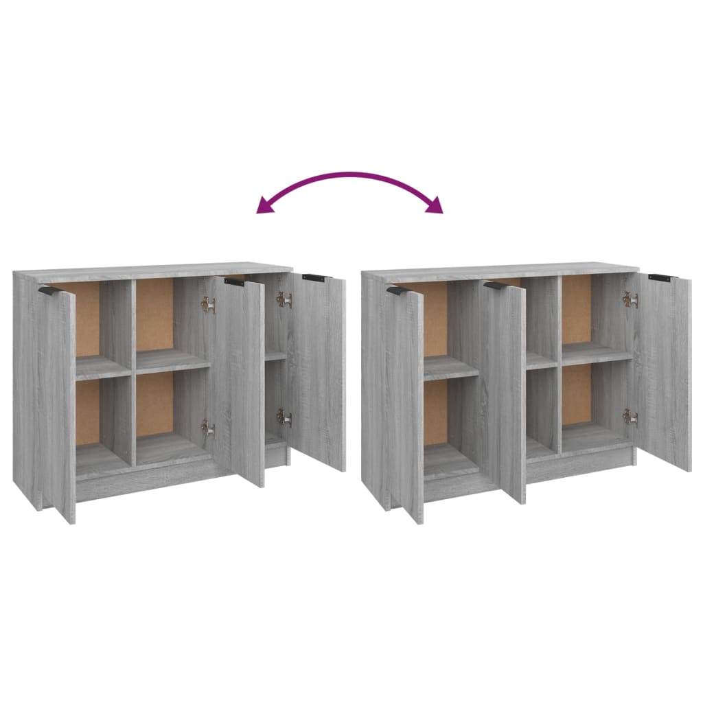 Sideboard Grau Sonoma 90,5x30x70 cm Holzwerkstoff