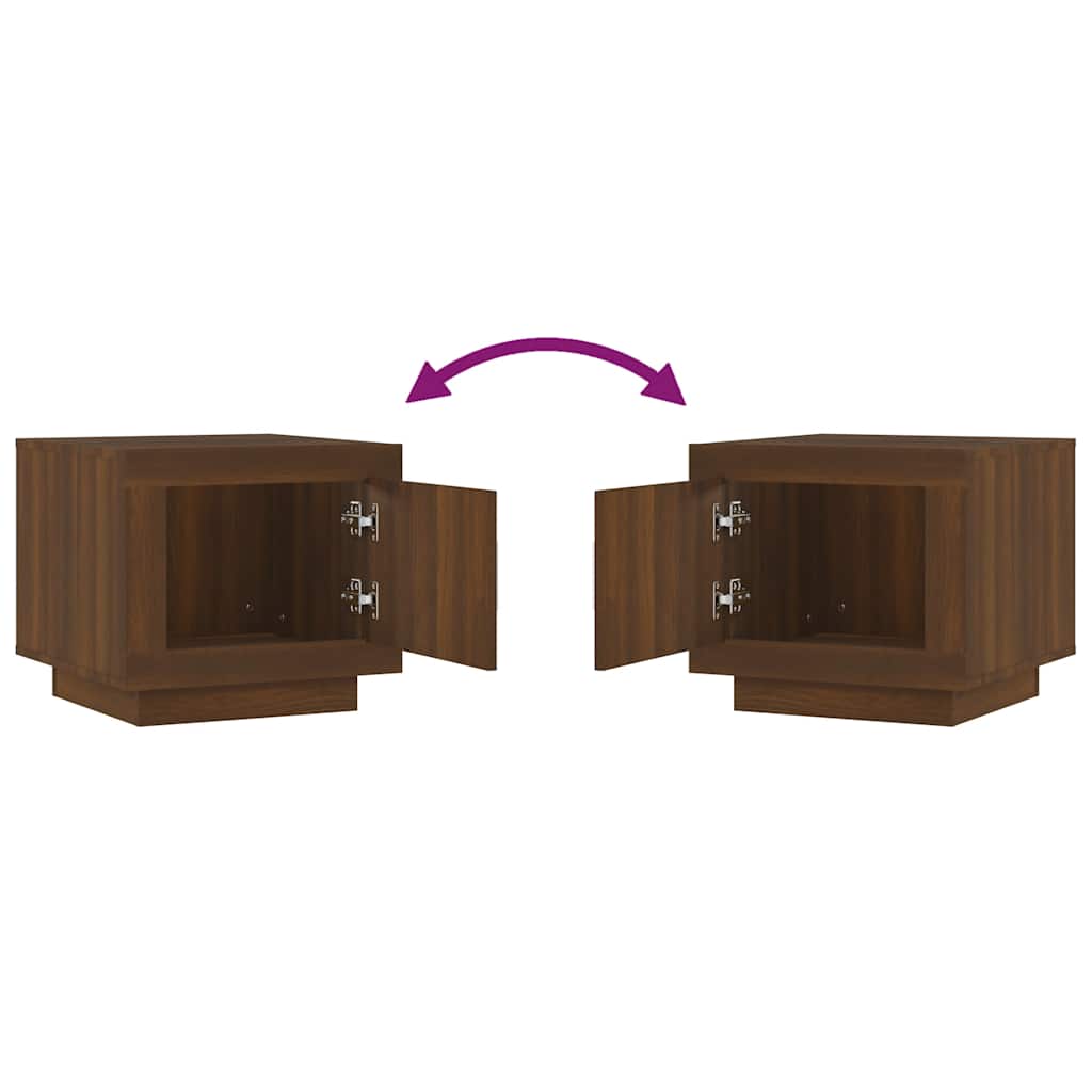 Couchtisch Braun Eichen-Optik 51x50x45 cm Holzwerkstoff