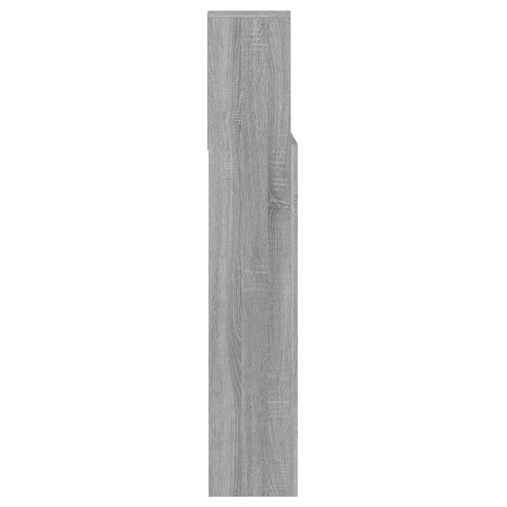 Kopfteil mit Ablagen Grau Sonoma 140x19x103,5 cm