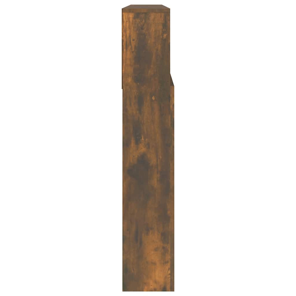 Kopfteil mit Ablagen Räuchereiche 220x19x103,5 cm