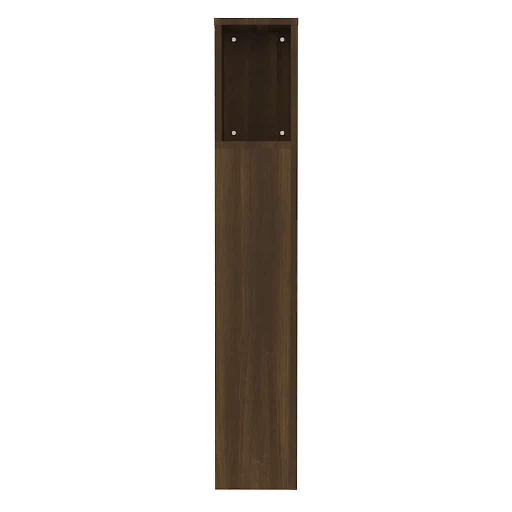 Kopfteil mit Ablagen Braun Eichen-Optik 100x18,5x102,5 cm