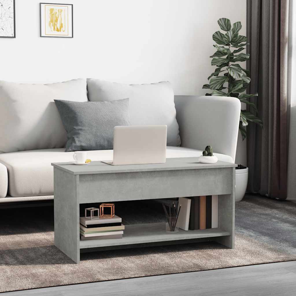 Couchtisch Betongrau 102x50x52,5 cm Holzwerkstoff