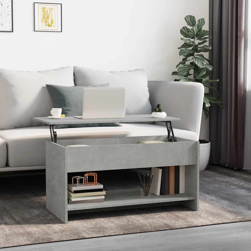 Couchtisch Betongrau 102x50x52,5 cm Holzwerkstoff