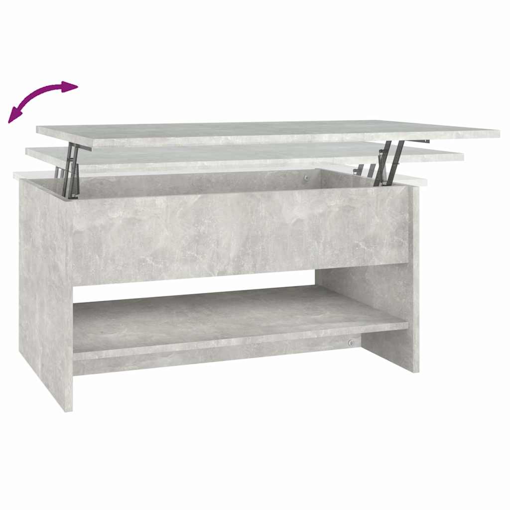 Couchtisch Betongrau 80x50x40 cm Holzwerkstoff