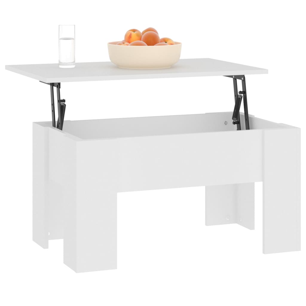 Couchtisch Weiß 79x49x41 cm Holzwerkstoff