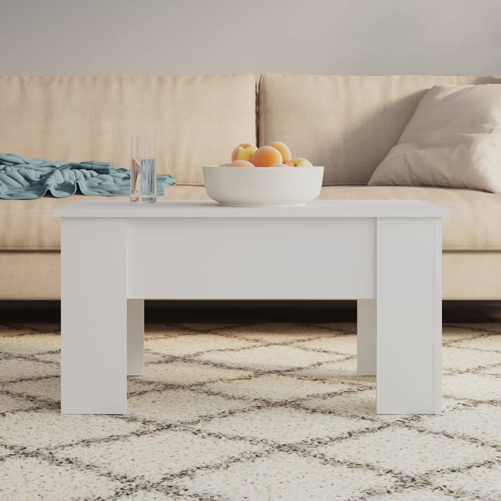 Couchtisch Weiß 79x49x41 cm Holzwerkstoff