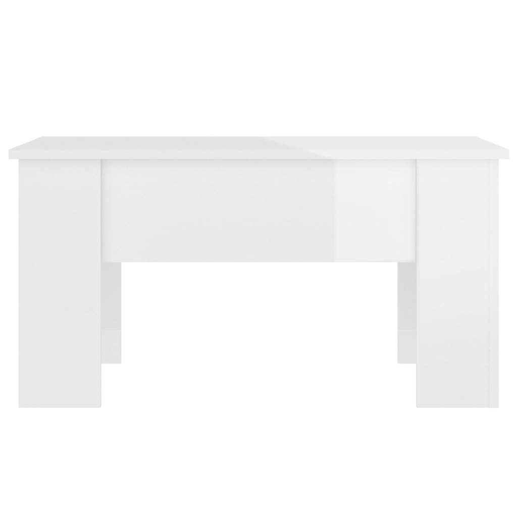 Couchtisch Hochglanz-Weiß 79x49x41 cm Holzwerkstoff