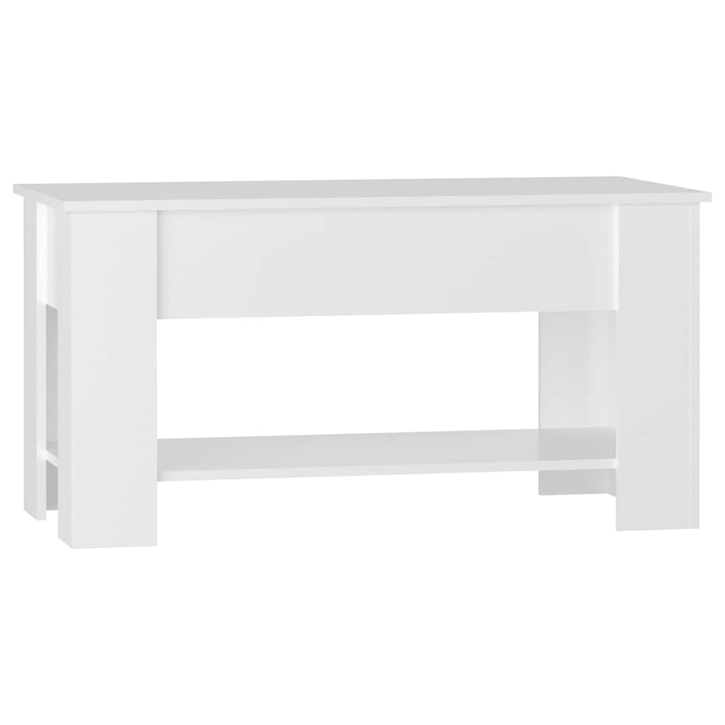 Couchtisch Hochglanz-Weiß 101x49x52 cm Holzwerkstoff