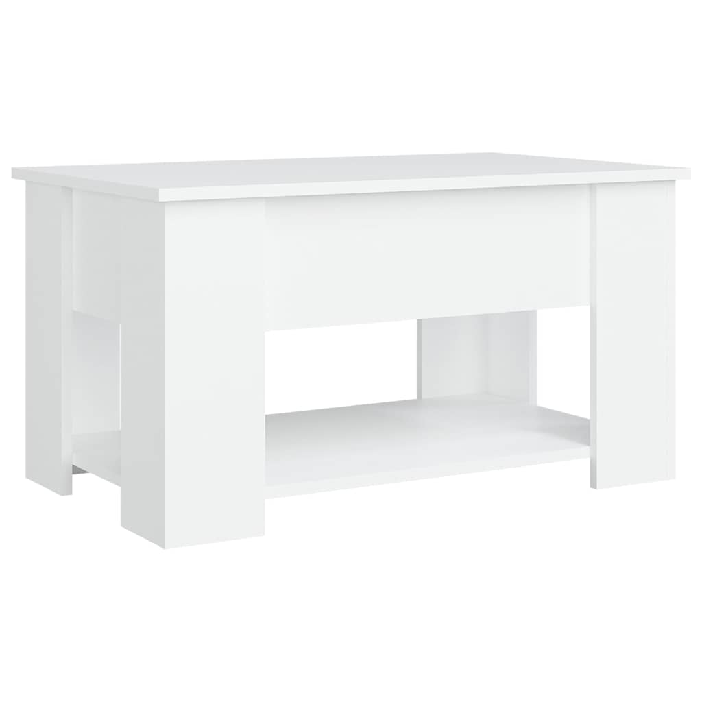 Couchtisch Weiß 79x49x41 cm Holzwerkstoff