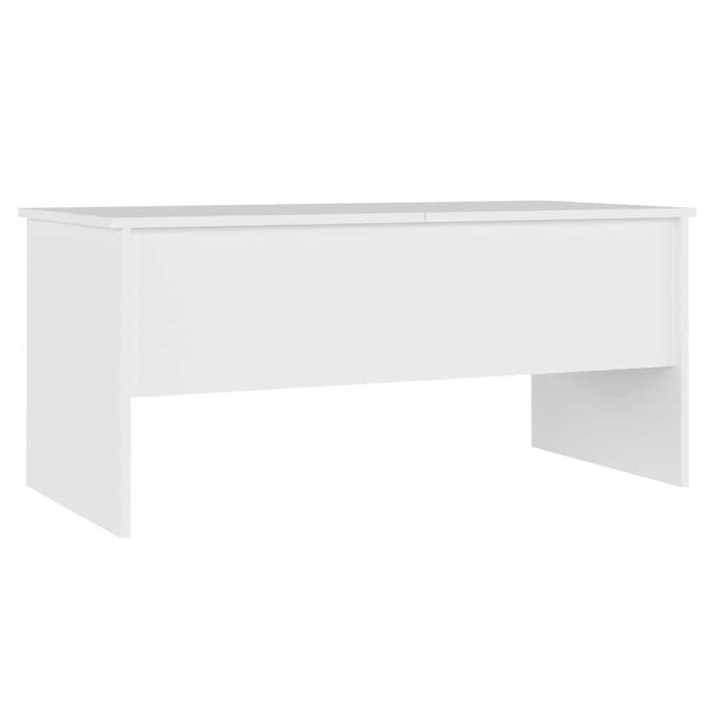 Couchtisch Weiß 102x50,5x46,5 cm Holzwerkstoff